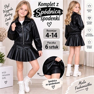 Komplet dziewczęcy ze spódnicą/spodenki  4-14 lat