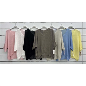 Sweter damski z dekoltem w serek