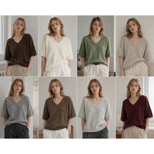 Sweter damski z krótkim rękawem