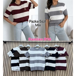 Sweter damski z krótkim rękawem