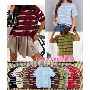 Sweter damski z krótkim rękawem