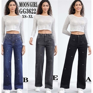 Jeansy z cekinami  XS-XL