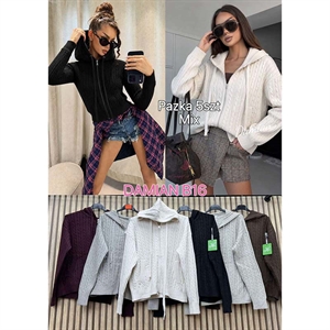 Sweter damski rozpinany na zamek