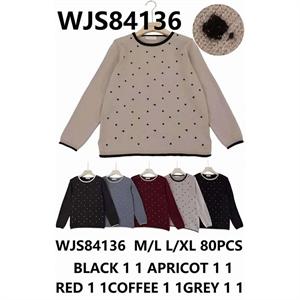Sweter damski okrągły  M/L-L/XL