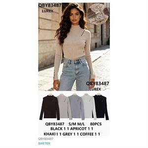 Sweter damski z golfem  S/M-M/L