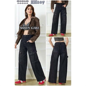 Jeansy szerokie nogawki  XS-XL