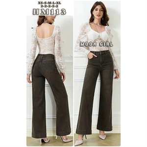 Jeansy szerokie nogawki  XS-XL