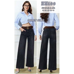 Jeansy szerokie nogawki  XS-XL