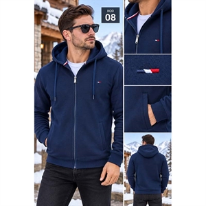 Bluza męska rozpinana na zamek z kapturem  M-2XL