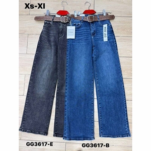 Jeansy szerokie nogawki  XS-XL