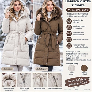 Kurtka zimowa damska  S-2XL
