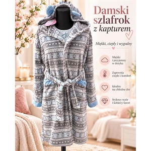 Szlafrok damski z kapturem