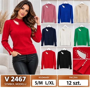 Sweter damski z półgolfem  S/M-L/XL