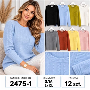 Sweter damski okrągły  S/M-L/XL