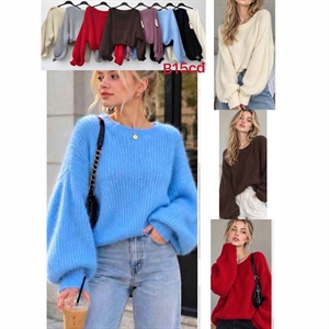 Sweter damski okrągły