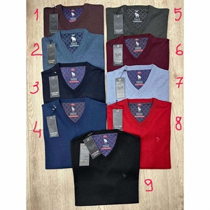 Sweter męski z dekoltem w serek produkt Turecki  L-3XL