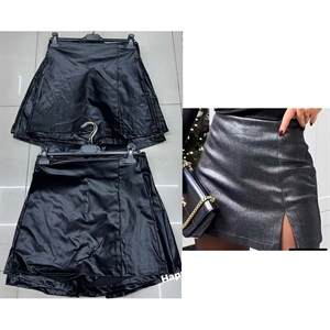 Szorty ze sztucznej skóry imitujące spódnicę produkt Włoski  S-XL