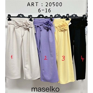 Spodnie dziewczęce z szerokimi nogawkami (6-16) - Produkt Włoski