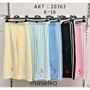 Spodnie dziewczęce z szerokimi nogawkami (6-16) - Produkt Włoski