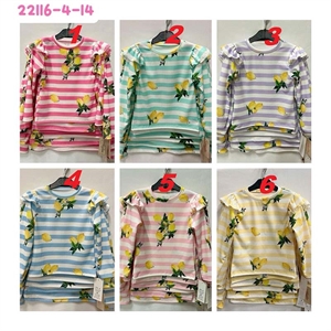 Bluzka dziewczęca prążek  4-14 lat