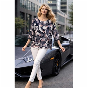 Bluzka damska szyfon rękaw produkt Polski  54-60