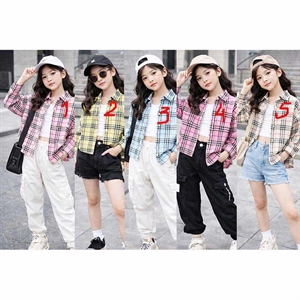 Koszula dziewczęca z długim rękawem  4-14 lat