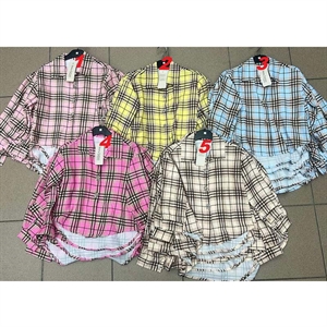 Koszula dziewczęca z długim rękawem  4-14 lat