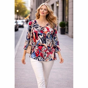 Bluzka damska szyfon rękaw produkt Polski  54-60