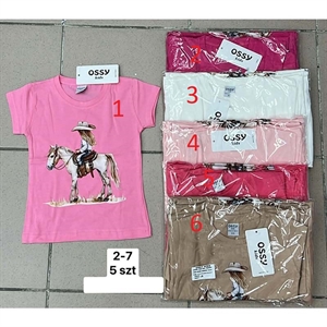 Bluzka z krótkim rękawem dziewczęca 2-7 lat