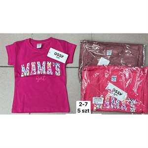 Bluzka z krótkim rękawem dziewczęca 2-7 lat