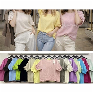 Sweter damski z krótkim rękawem