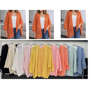 Ażurowy sweter damski