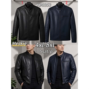 Kurtka skórzana męska Big Size  4XL-8XL