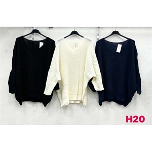 Sweter damski z dekoltem w serek