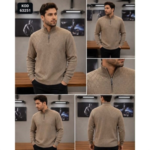 Sweter męski na pół suwak produkt Turecki  M-2XL