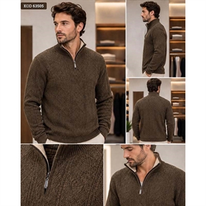 Sweter męski na pół suwak produkt Turecki  M-2XL