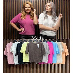 Sweter damski z krótkim rękawem