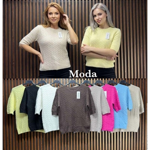 Sweter damski z krótkim rękawem