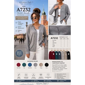 Sweter damski zapinany na guziki S/M L/XL