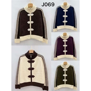 Sweter damski rozpinany na zamek