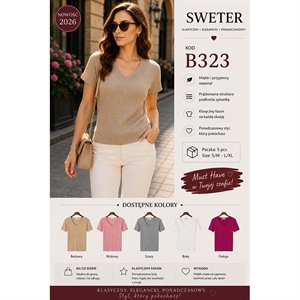 Sweter damski z krótkim rękawem