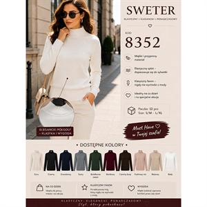 Sweter damski z golfem  S/M-L/XL