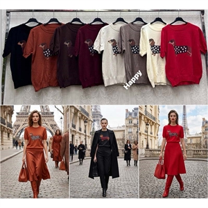 Sweter damski z krótkim rękawem