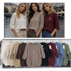 Sweter damski okrągły