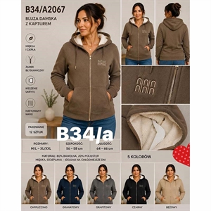 Bluza damska z kapturem M/L-XL/2XL