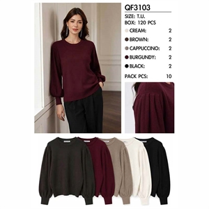 Sweter damski okrągły