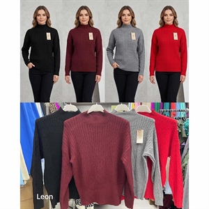 Sweter damski z półgolfem