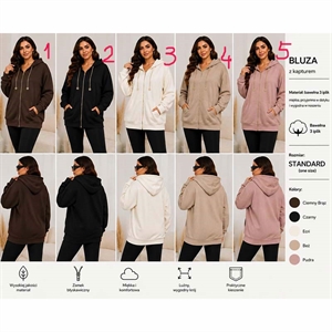 Bluza ocieplana damska produkt Turecki