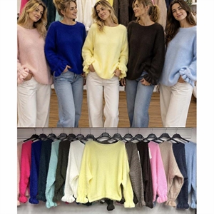 Sweter damski okrągły