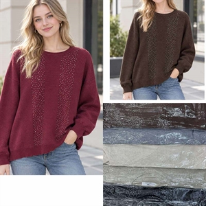 Sweter damski okrągły